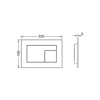 Клавиша смыва TECE TECEvelvet 9240730 бежево-коричневый